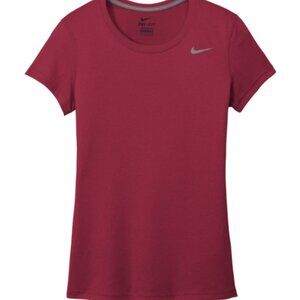 NWT Nike Maroon "The Nike Tee" with Silver Swoosh